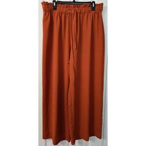 Emery Rose Womens Plus Size 1XL 1x Rust Orange Stretchy Drawstring Waist Pants